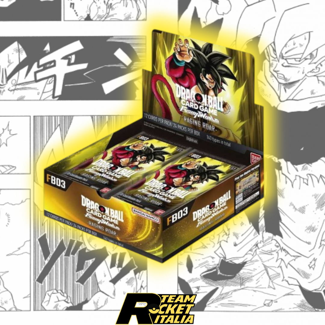 Fusion World 03 Box FB-03 – Raging Roar – Dragon Ball Super TCG Booster Display (24 Packs) – EN