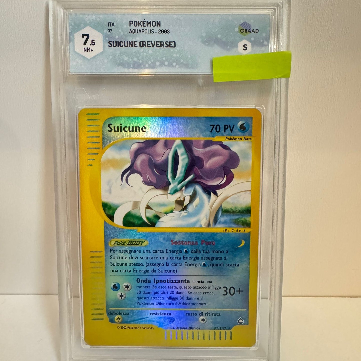 SUICUNE REVERSE HOLO AQUAPOLIS 2003 ITA GRAAD 7.5 NM+