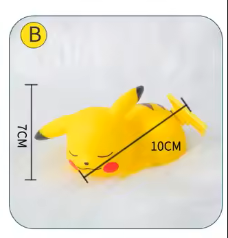Pokemon Lamp Pikachu Soft Light Night LED Night Light for Children mod.B
