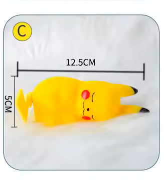 Pokemon Lamp Pikachu Soft Light Night LED Night Light for Children Mod.C
