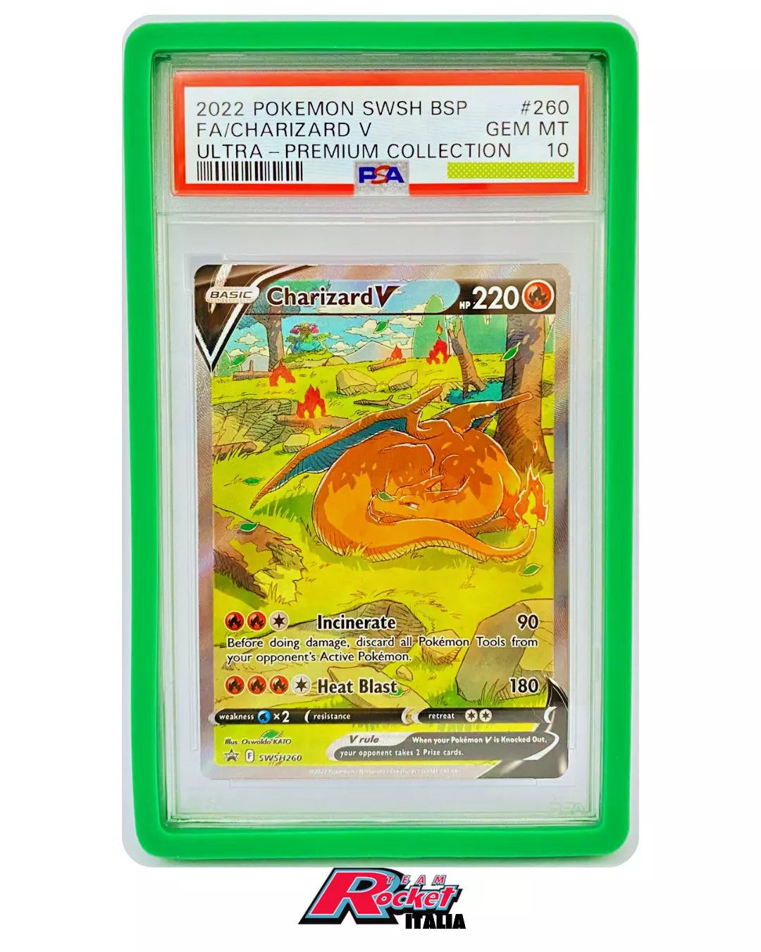 Protective Bumper for Graded Cards – Compatible with PSA/GRAAD | Team Rocket Italia-GREEN